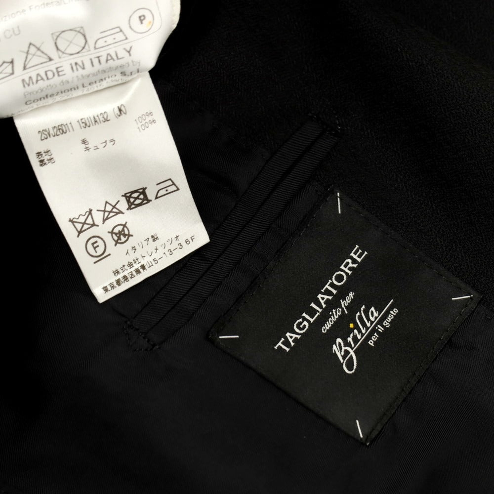 【中古】タリアトーレ TAGLIATORE Brilla per il gusto別注 ウール 2つボタンスーツ ブラック【サイズ48】【 状態ランクC 】【 メンズ 】