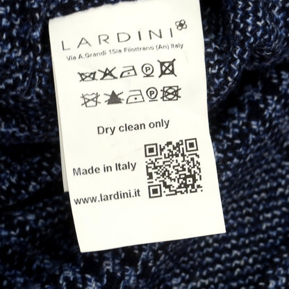 【中古】ラルディーニ LARDINI ウール チェック カジュアルジャケット ブルーxネイビー【 46 】【 状態ランクC 】【 メンズ 】