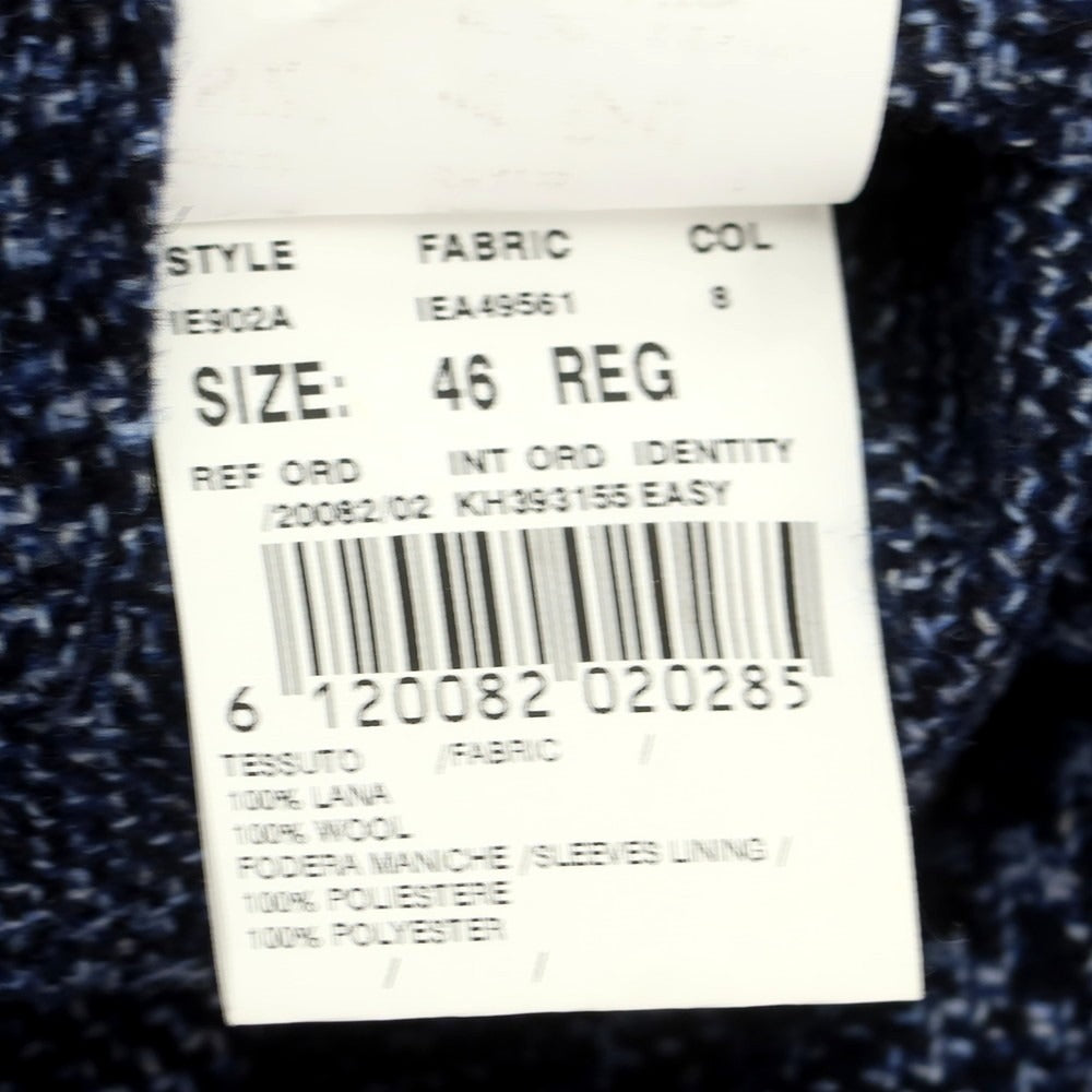 【中古】ラルディーニ LARDINI ウール チェック カジュアルジャケット ブルーxネイビー【 46 】【 状態ランクC 】【 メンズ 】