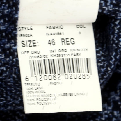 【中古】ラルディーニ LARDINI ウール チェック カジュアルジャケット ブルーxネイビー【 46 】【 状態ランクC 】【 メンズ 】