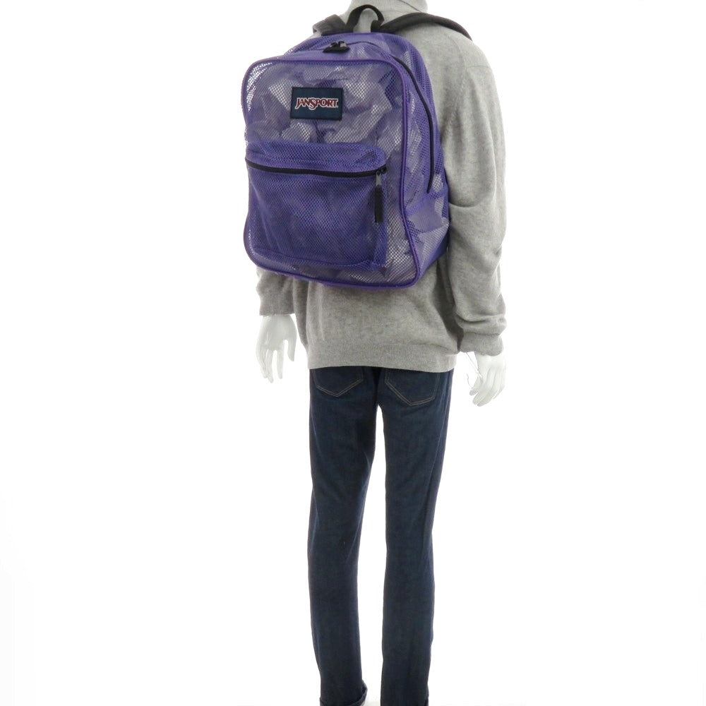【中古】ジャンスポーツ JANSPORT メッシュポリエステル バックパック・リュック パープル【 状態ランクB 】【 メンズ 】