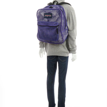 【中古】ジャンスポーツ JANSPORT メッシュポリエステル バックパック・リュック パープル【 状態ランクB 】【 メンズ 】