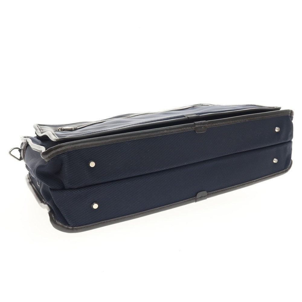 【中古】サムソナイト Samsonite 2WAY ナイロン×レザー ブリーフケース ネイビーxダークブラウン【 状態ランクC 】【 メンズ 】 [CPD]