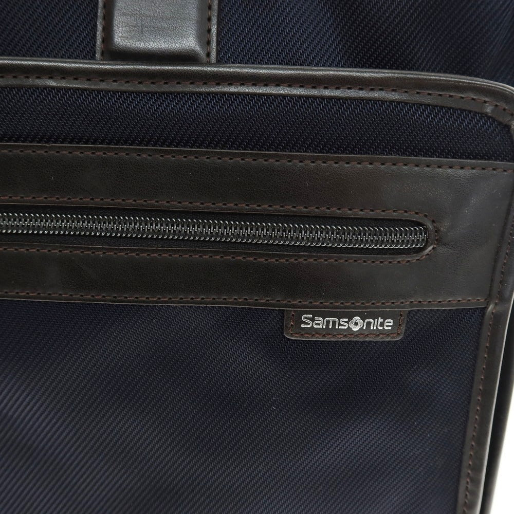 【中古】サムソナイト Samsonite 2WAY ナイロン×レザー ブリーフケース ネイビーxダークブラウン【 状態ランクC 】【 メンズ 】 [CPD]