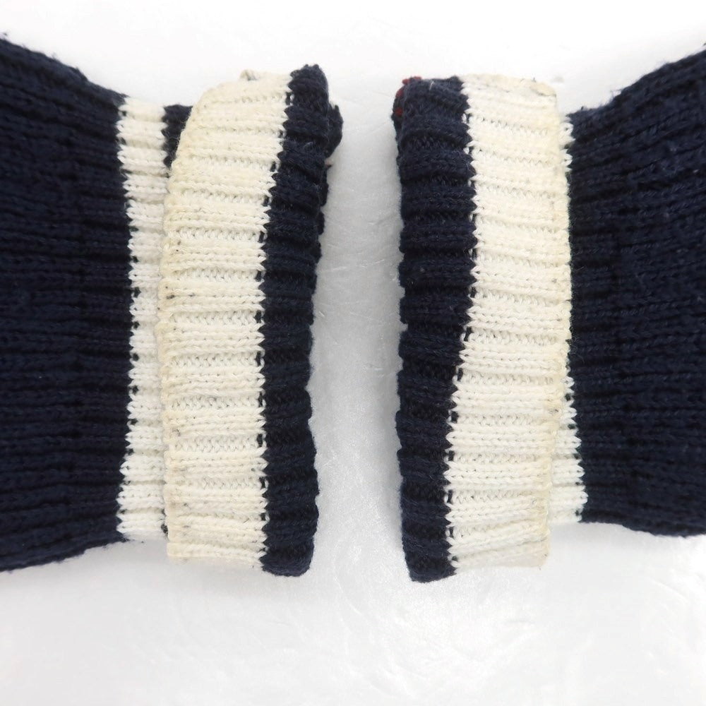 【中古】ラコステ LACOSTE コットンポリエステル Vネック プルオーバーニット ネイビー【 2 】【 状態ランクC 】【 メンズ 】