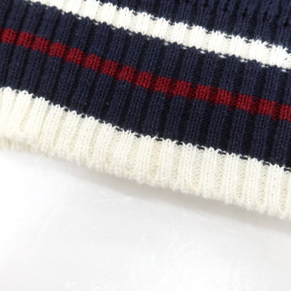 【中古】ラコステ LACOSTE コットンポリエステル Vネック プルオーバーニット ネイビー【 2 】【 状態ランクC 】【 メンズ 】