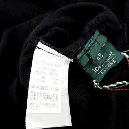 【中古】ザノーネ ZANONE アイスピケコットン 半袖ポロシャツ ブラック【 48 】【 状態ランクA 】【 メンズ 】