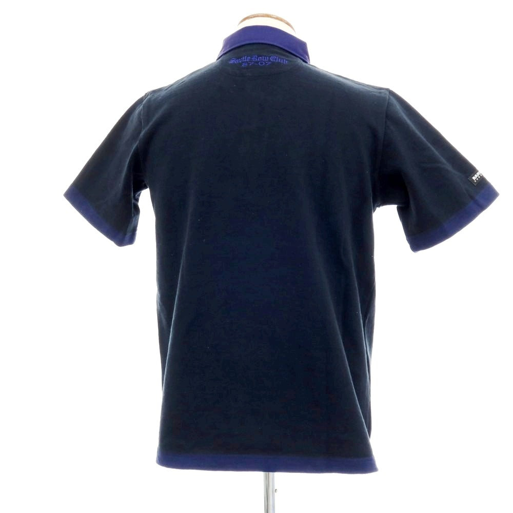 【中古】バーバリアン Barbarian ヘビーオンスコットン 半袖ポロシャツ ネイビー【 M 】【 状態ランクC 】【 メンズ 】