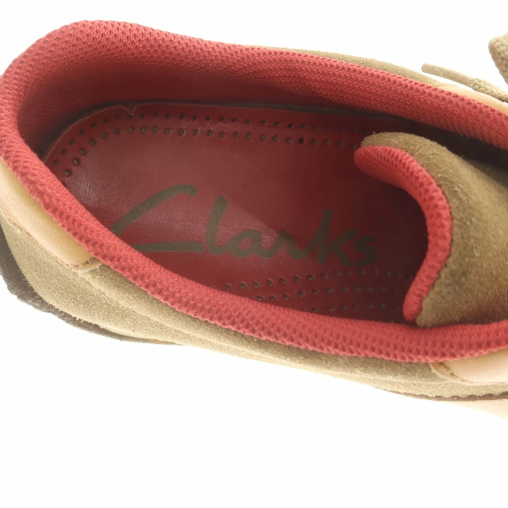【中古】クラークス Clarks スエード スニーカー ベージュ【 US8 】【 状態ランクC 】【 メンズ 】