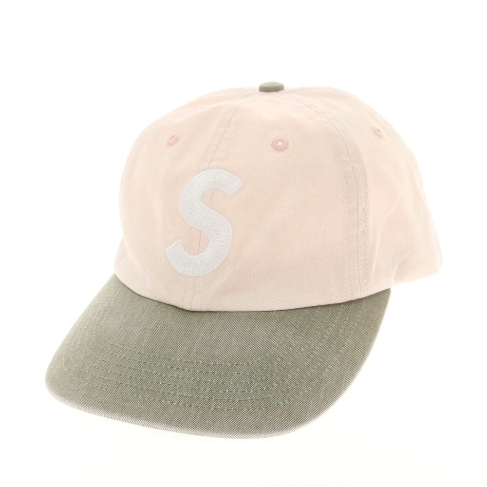 【中古】シュプリーム Supreme 2025年秋冬 Pigment Coated 2-Tone S Logo 6-Panel キャップ ライトピンクxカーキ【 ONE SIZE（58cm） 】【 状態ランクB 】【 メンズ 】