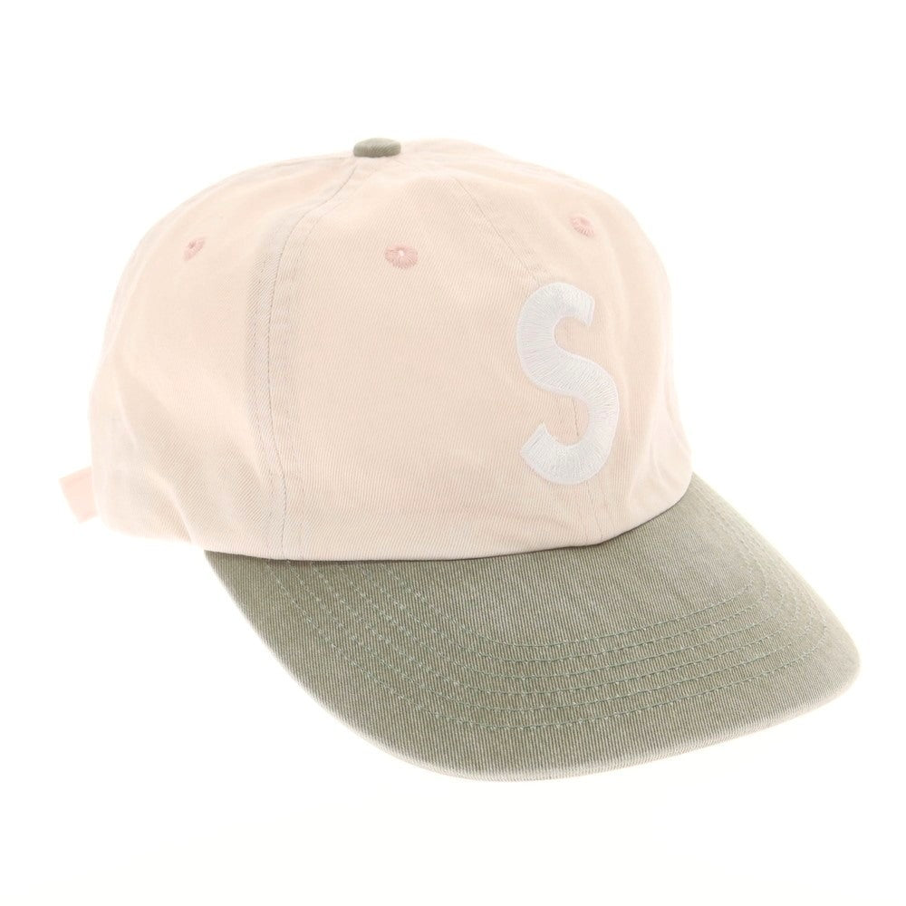 【中古】シュプリーム Supreme 2025年秋冬 Pigment Coated 2-Tone S Logo 6-Panel キャップ ライトピンクxカーキ【 ONE SIZE（58cm） 】【 状態ランクB 】【 メンズ 】