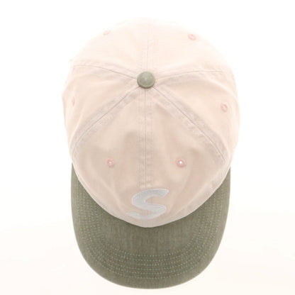 【中古】シュプリーム Supreme 2025年秋冬 Pigment Coated 2-Tone S Logo 6-Panel キャップ ライトピンクxカーキ【 ONE SIZE（58cm） 】【 状態ランクB 】【 メンズ 】
