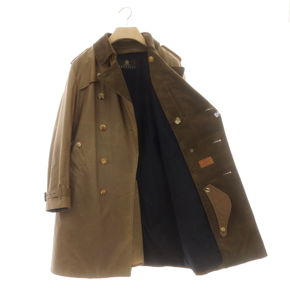 【中古】グレンフェル GRENFELL オイルドコットン トレンチコート カーキブラウン系【 38 】【 状態ランクD 】【 メンズ 】