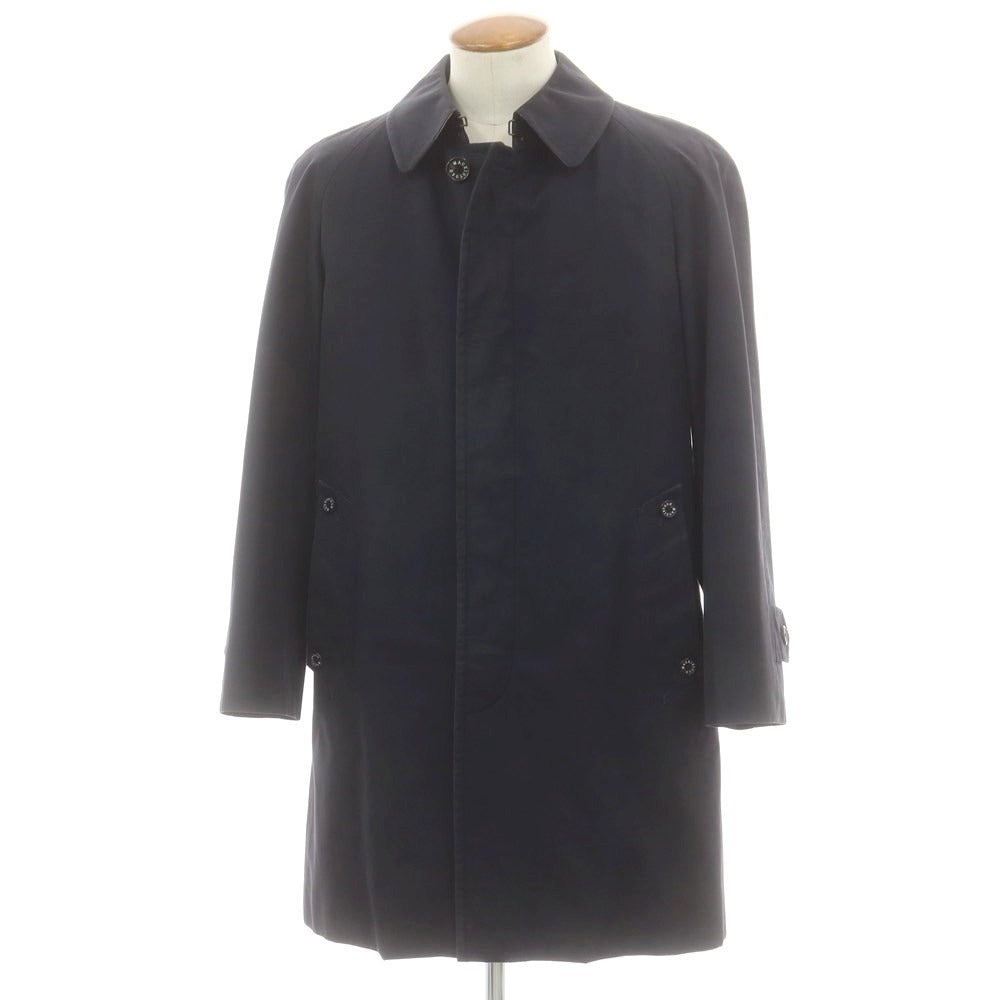 【中古】マッキントッシュ ロンドン MACKINTOSH LONDON ポリウレタンコーティングコットン ステンカラーコート ネイビー【 M 】【 状態ランクC 】【 メンズ 】