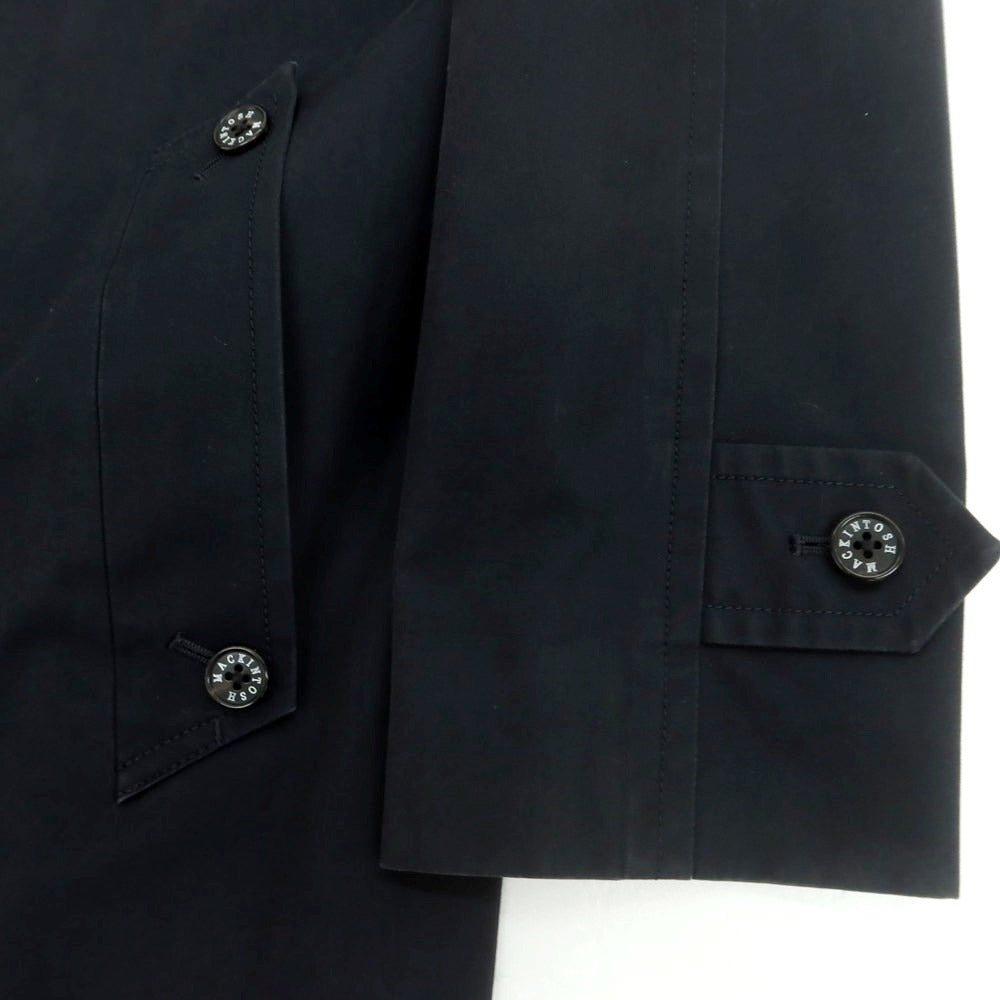 【中古】マッキントッシュ ロンドン MACKINTOSH LONDON ポリウレタンコーティングコットン ステンカラーコート ネイビー【 M 】【 状態ランクC 】【 メンズ 】