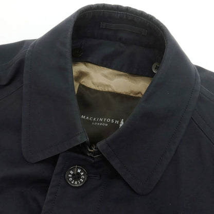 【中古】マッキントッシュ ロンドン MACKINTOSH LONDON ポリウレタンコーティングコットン ステンカラーコート ネイビー【 M 】【 状態ランクC 】【 メンズ 】