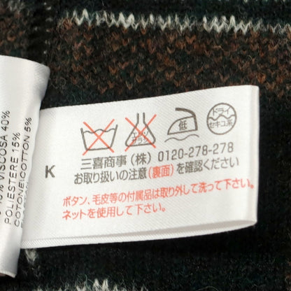 【中古】ティージャケット T-JACKET レーヨンポリエステル チェック ジャージージャケット ダークグリーンxライトブラウン【 M 】【 状態ランクB 】【 メンズ 】