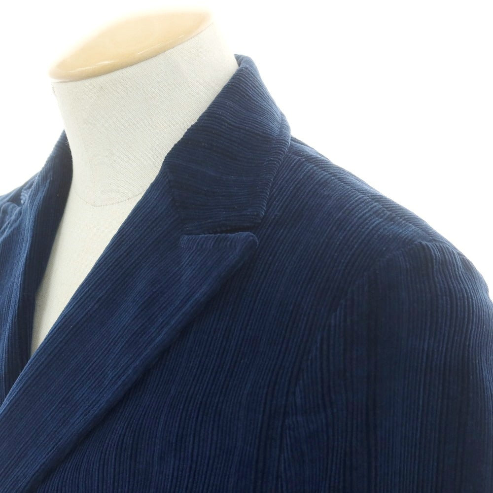 【中古】ティージャケット T-JACKET ストレッチコーデュロイ カジュアルジャケット ネイビーブルー【 S 】【 状態ランクC 】【 メンズ 】