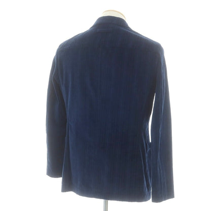 【中古】ティージャケット T-JACKET ストレッチコーデュロイ カジュアルジャケット ネイビーブルー【 S 】【 状態ランクC 】【 メンズ 】