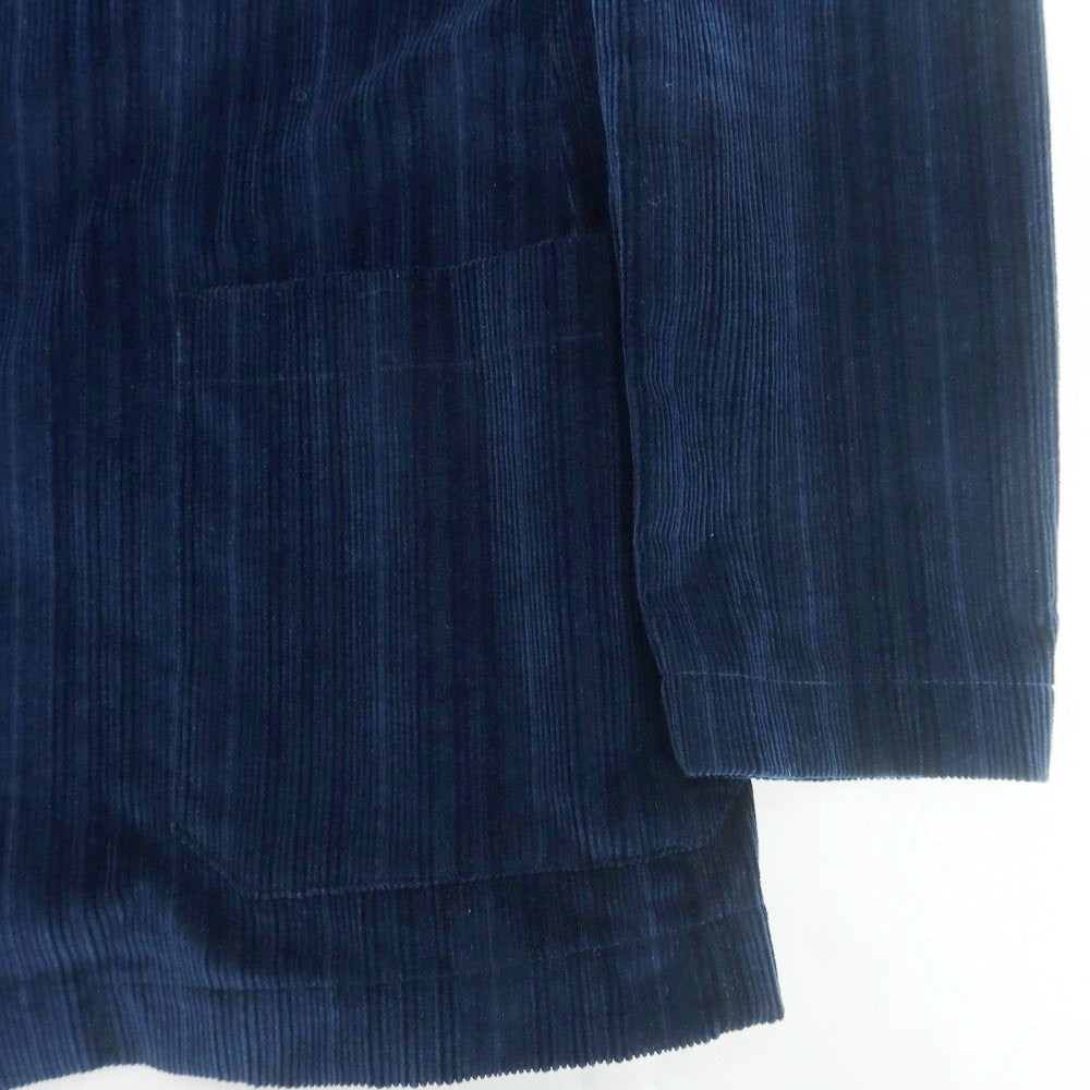 【中古】ティージャケット T-JACKET ストレッチコーデュロイ カジュアルジャケット ネイビーブルー【 S 】【 状態ランクC 】【 メンズ 】