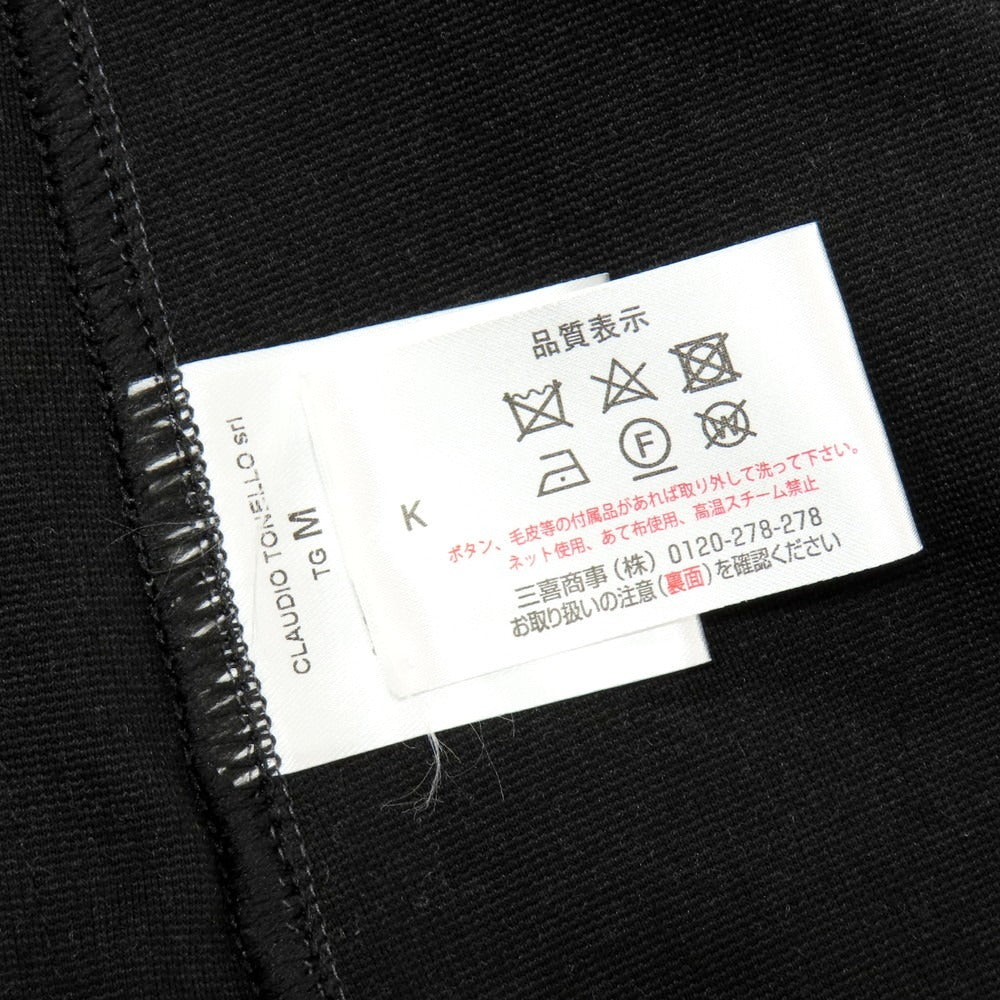 【中古】ティージャケット T-JACKET ポリエステルレーヨン ジャージー マルチストライプ 2B カジュアルジャケット ブラックxネイビーブルー【 サイズM 】【 状態ランクC 】【 メンズ 】 [DPD]