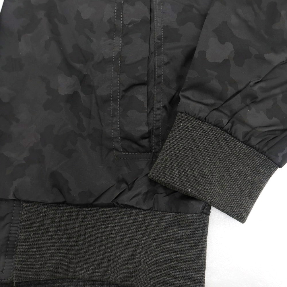 【中古】イレブンティ eleventy ナイロン カモフラ ダブルジップ フーデッドブルゾン グレー【 S 】【 状態ランクC 】【 メンズ 】