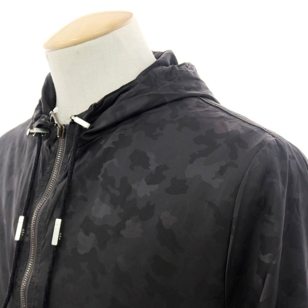 【中古】イレブンティ eleventy ナイロン カモフラ ダブルジップ フーデッドブルゾン グレー【 S 】【 状態ランクC 】【 メンズ 】