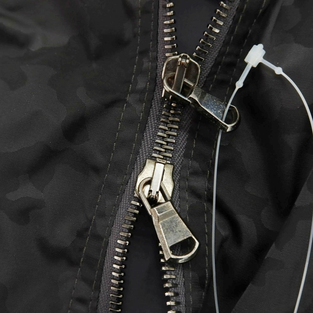 【中古】イレブンティ eleventy ナイロン カモフラ ダブルジップ フーデッドブルゾン グレー【 S 】【 状態ランクC 】【 メンズ 】