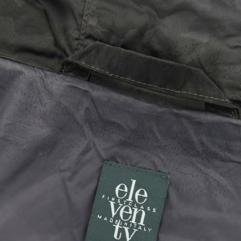 【中古】イレブンティ eleventy ナイロン カモフラ ダブルジップ フーデッドブルゾン グレー【 S 】【 状態ランクC 】【 メンズ 】