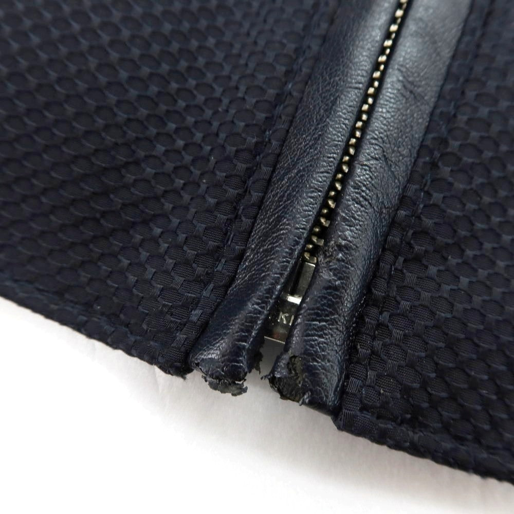 【中古】コルネリアーニ CORNELIANI ポリエステル ジップアップ スイングトップ ネイビー【 サイズ46 】【 状態ランクC 】【 メンズ 】 [CPD]