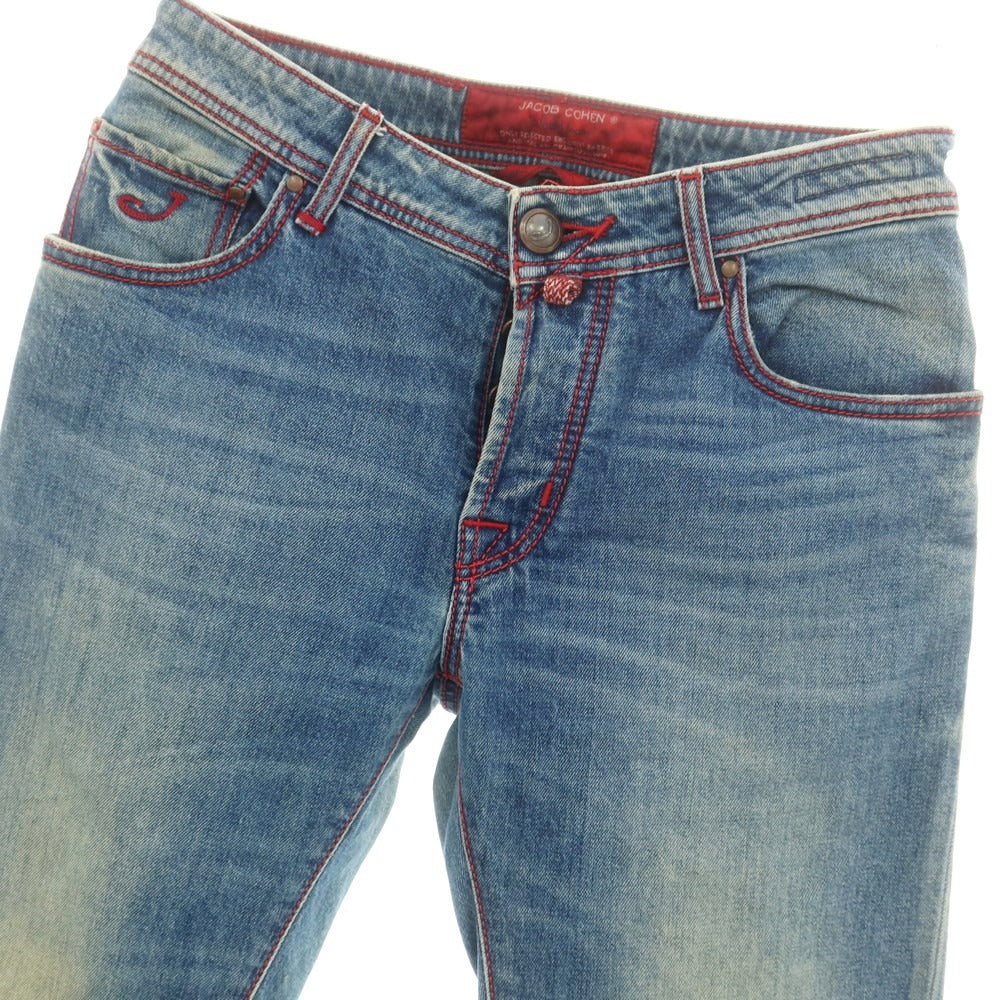 【中古】ヤコブコーエン JACOB COHEN J622 ストレッチ コットン ジーンズ デニムパンツ ライトブルー【 31 】【 状態ランクD 】【 メンズ 】