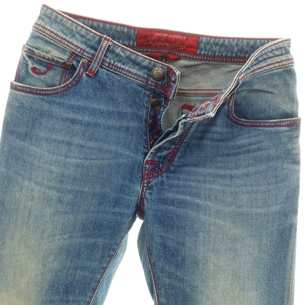 【中古】ヤコブコーエン JACOB COHEN J622 ストレッチ コットン ジーンズ デニムパンツ ライトブルー【 31 】【 状態ランクD 】【 メンズ 】
