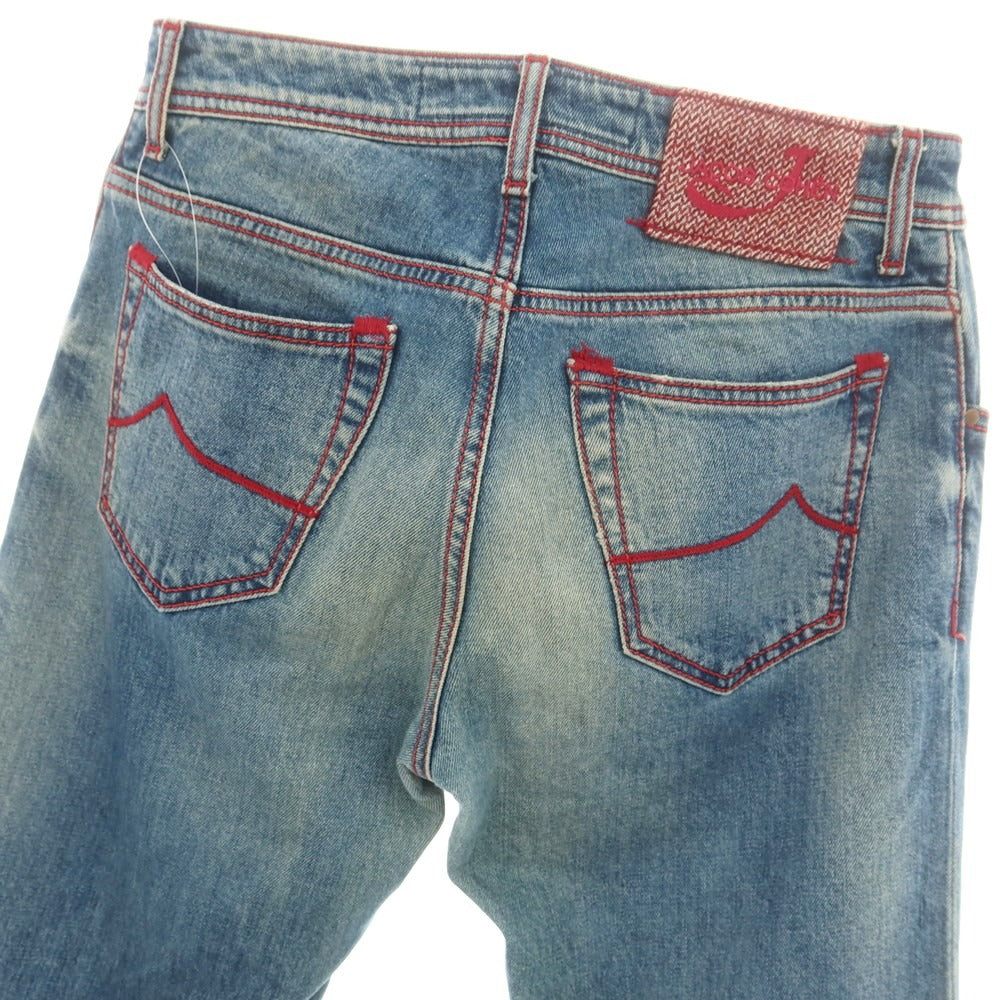 【中古】ヤコブコーエン JACOB COHEN J622 ストレッチ コットン ジーンズ デニムパンツ ライトブルー【 31 】【 状態ランクD 】【 メンズ 】