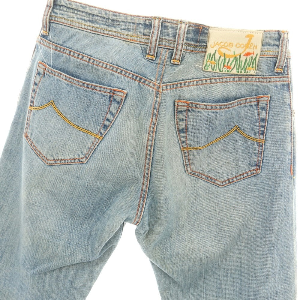 【中古】ヤコブコーエン JACOB COHEN J622 コットン ジーンズ デニムパンツ ライトブルー【 32 】【 状態ランクD 】【 メンズ 】