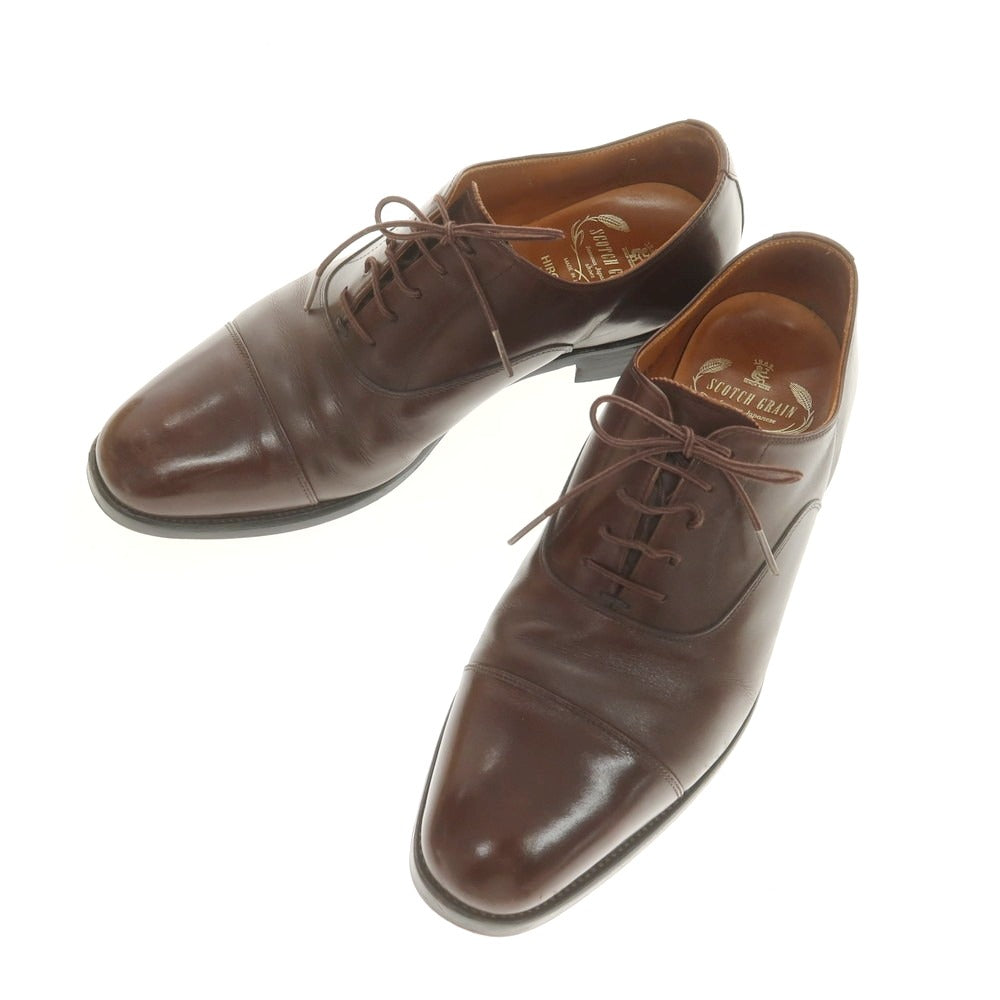 【中古】スコッチグレイン SCOTCH GRAIN ストレートチップ ドレスシューズ ブラウン【 25 】【 状態ランクC 】【 メンズ 】