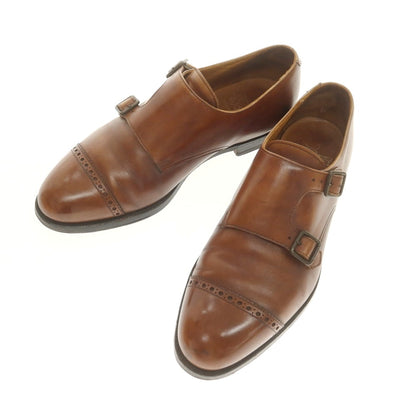 【中古】クロケットアンドジョーンズ CROCKETT&amp;JONES BURGHLEY ダブルモンク ドレスシューズ ブラウン【 7EE 】【 状態ランクC 】【 メンズ 】