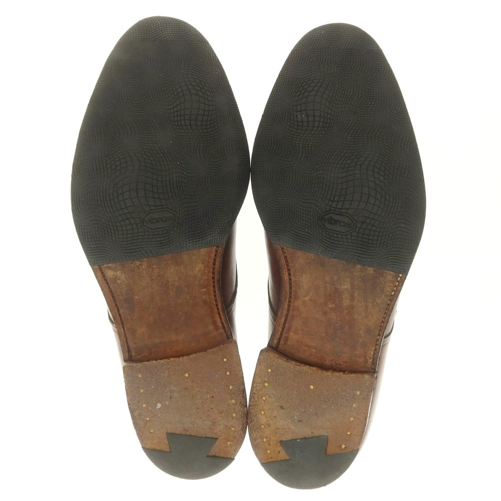 【中古】クロケットアンドジョーンズ CROCKETT&amp;JONES BURGHLEY ダブルモンク ドレスシューズ ブラウン【 7EE 】【 状態ランクC 】【 メンズ 】