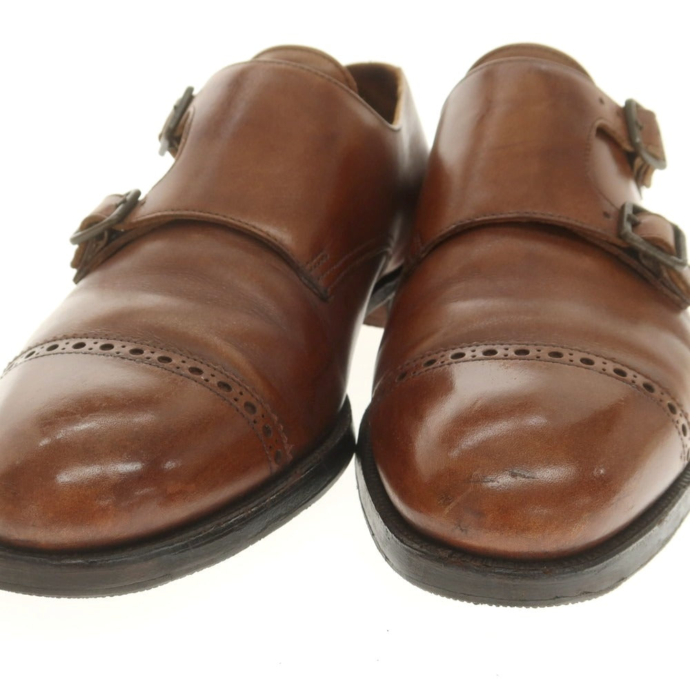 【中古】クロケットアンドジョーンズ CROCKETT&amp;JONES BURGHLEY ダブルモンク ドレスシューズ ブラウン【 7EE 】【 状態ランクC 】【 メンズ 】