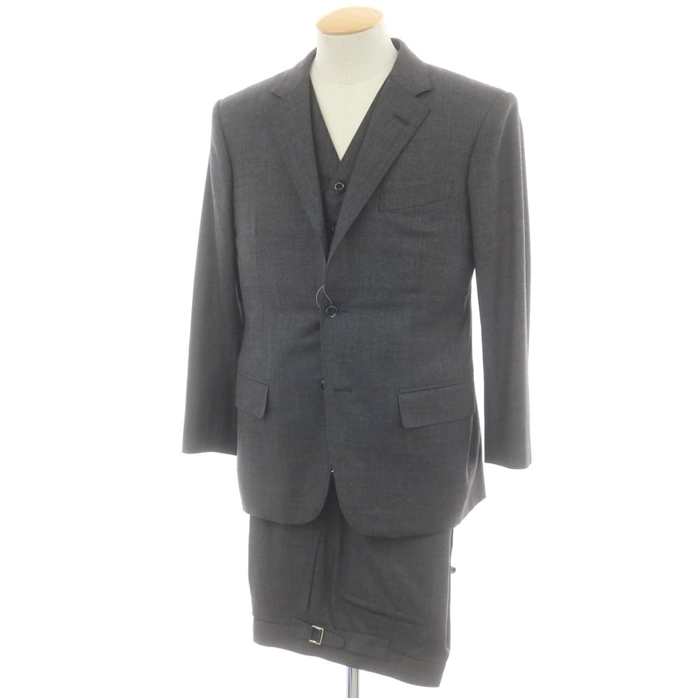 【中古】ボストンテーラー BOSTON TAILOR ウール スリーピース 3つボタンスーツ ダークグレー【 表記なし（S位） 】【 状態ランクB 】【 メンズ 】