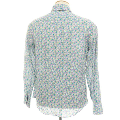 【中古】マリオ ムスカリエッロ Mario Muscariello リネン フラワー柄 カジュアルシャツ マルチカラー【サイズ38】【 状態ランクB 】【 メンズ 】