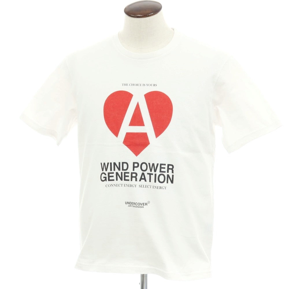 【中古】アンダーカバー UNDERCOVER × みんな電力 半袖Ｔシャツ ホワイトxレッド【 3 】【 状態ランクB 】【 メンズ 】