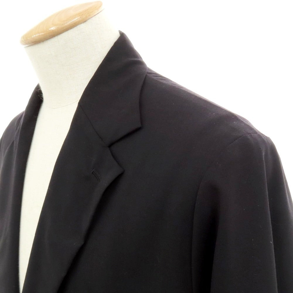 【中古】モンサオ moncao ストレッチ ウールシルク 2B カジュアルジャケット ブラック【サイズS】【 状態ランクC 】【 メンズ 】 [EPD]