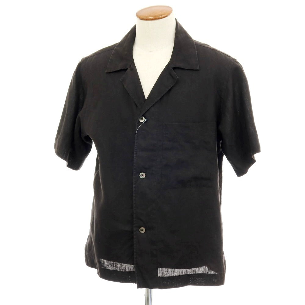 【中古】マーガレットハウエル MARGARET HOWELL リネン カジュアルシャツ ブラック【サイズM】【 状態ランクC 】【 メンズ 】