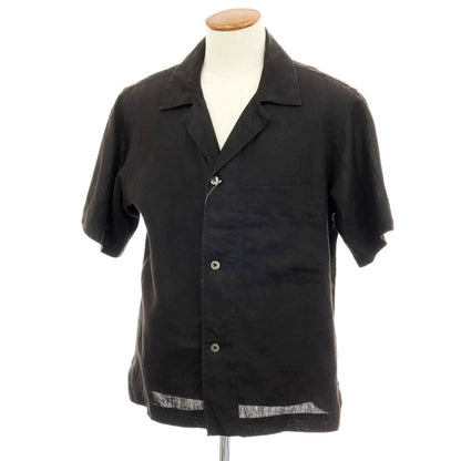 【中古】マーガレットハウエル MARGARET HOWELL リネン カジュアルシャツ ブラック【サイズM】【 状態ランクC 】【 メンズ 】