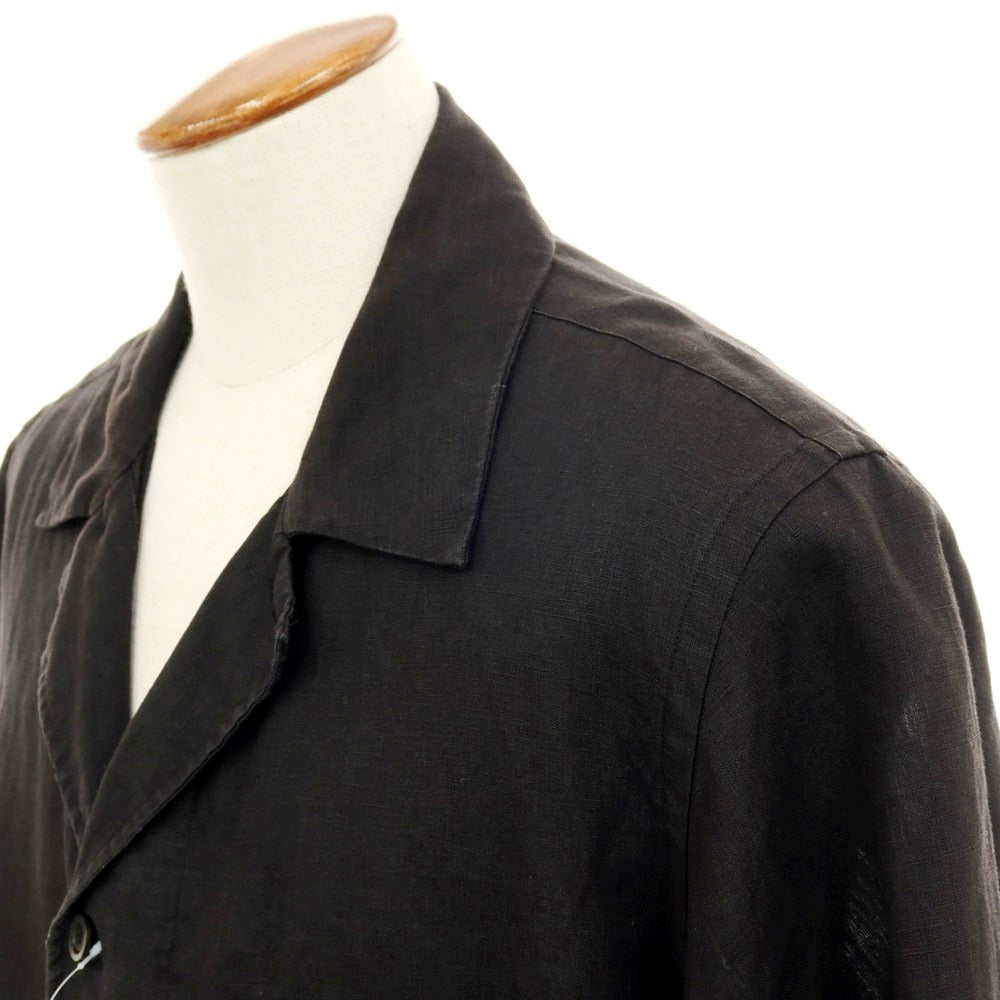 【中古】マーガレットハウエル MARGARET HOWELL リネン カジュアルシャツ ブラック【サイズM】【 状態ランクC 】【 メンズ 】