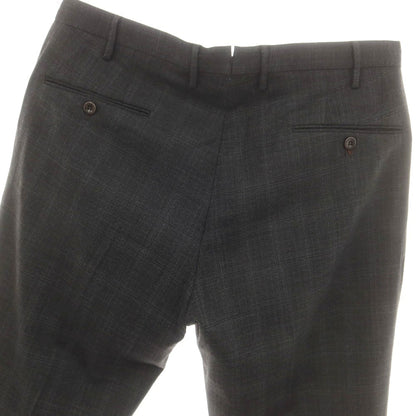 【中古】インコテックス INCOTEX ストレッチ ポリエステルウール チェック ドレススラックスパンツ ダークグレー【 50 】【 状態ランクA 】【 メンズ 】