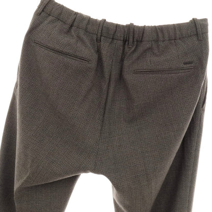 【中古】インコテックス スローウェア INCOTEX SLOWEAR ストレッチ ポリエステルウール チェック イージースラックスパンツ ダークウォームグレーxブラック【 50 】【 状態ランクB 】【 メンズ 】