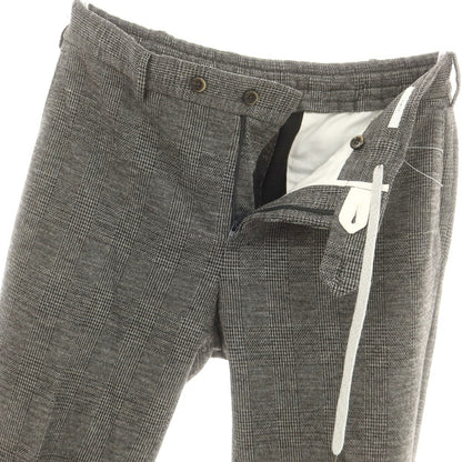 【中古】ピーティートリノ PT TORINO レーヨンナイロン ジャージー グレンチェック イージースラックスパンツ グレー系【 50 】【 状態ランクC 】【 メンズ 】