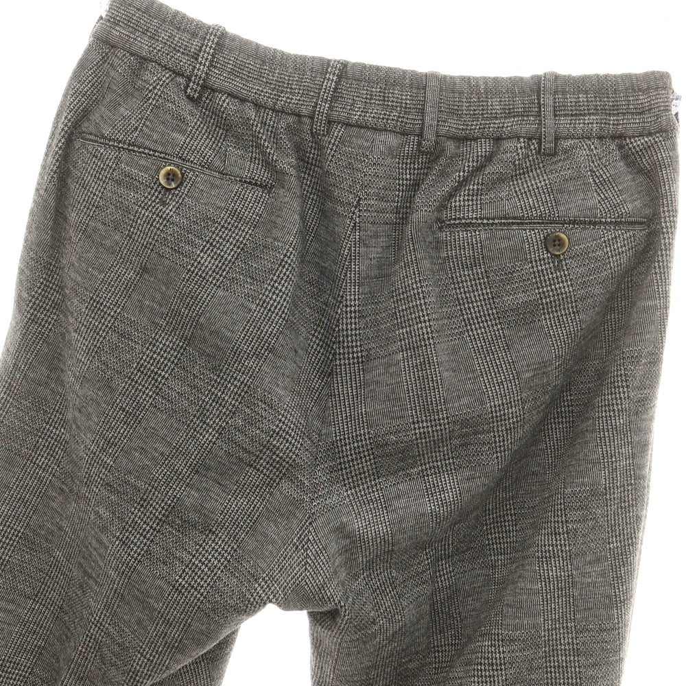 【中古】ピーティートリノ PT TORINO レーヨンナイロン ジャージー グレンチェック イージースラックスパンツ グレー系【 50 】【 状態ランクC 】【 メンズ 】