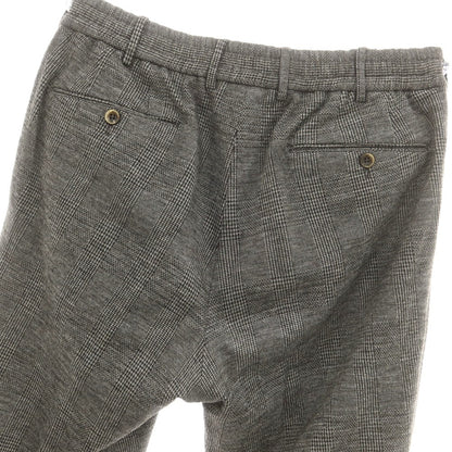 【中古】ピーティートリノ PT TORINO レーヨンナイロン ジャージー グレンチェック イージースラックスパンツ グレー系【 50 】【 状態ランクC 】【 メンズ 】